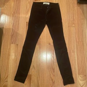 Black corduroy Hollister jeans